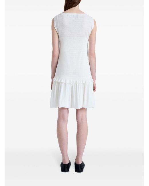 Proenza Schouler White Layered Seersucker Mini Dress