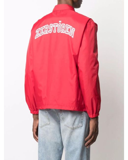 Undercover Red Zerstören-print Lightweight Jacket