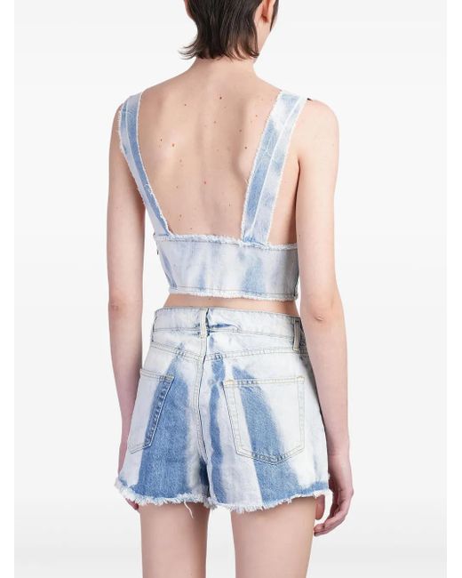 A PAPER KID Cropped Top in het Blue