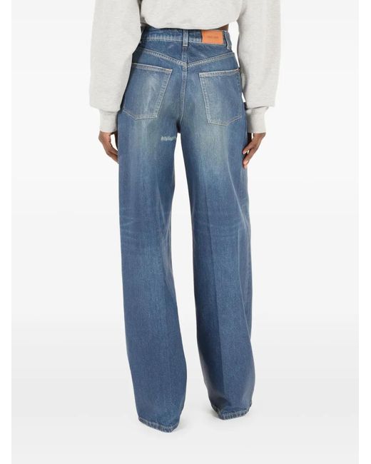 Roberto Cavalli Blue Wide-Leg Jeans