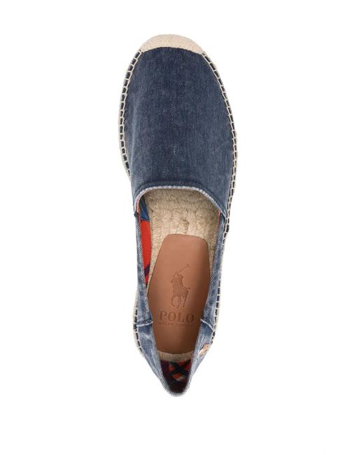 Polo Ralph Lauren Blue Cevio Slip-Espadrilles-Flat Shoes for men