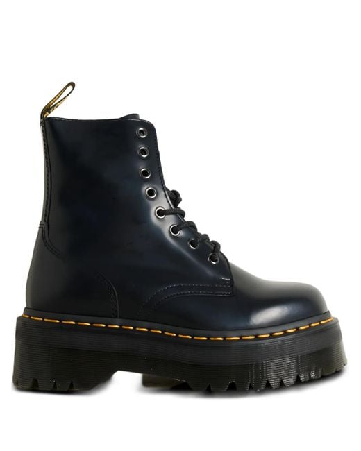 Anfibi Jadon Smooth Con Plateau di Dr. Martens in Black