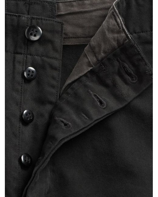 RRL Black Regular Cotton Trousers for men