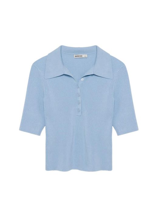 Jonathan Simkhai Secily Poloshirt in het Blue