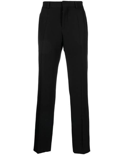 Moschino Black Waist-Tabs Tailored Trousers for men