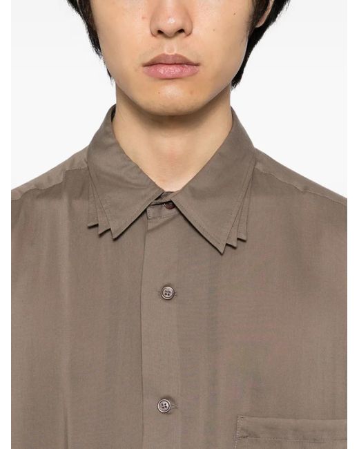 Yohji Yamamoto Brown Layered-Collar Shirt for men