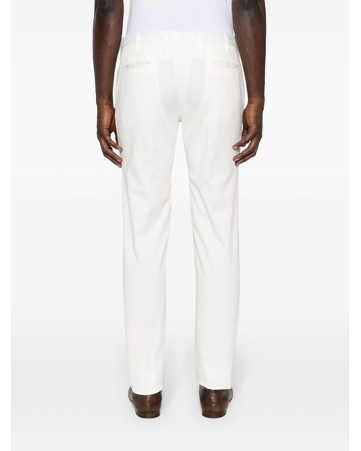 Pantalon chino à coupe fuselée Incotex pour homme en coloris White