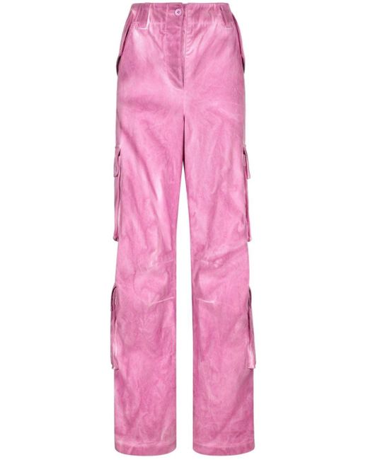 Dolce & Gabbana Pink Cargohose aus Baumwolle