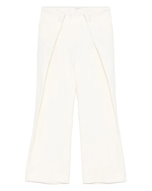 ROKH プリーツ ワイドパンツ White