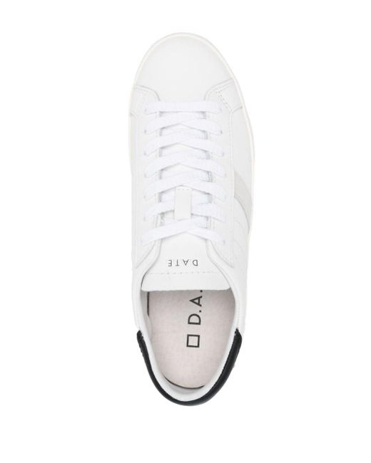 Date White Logo-debossed Leather Sneakers