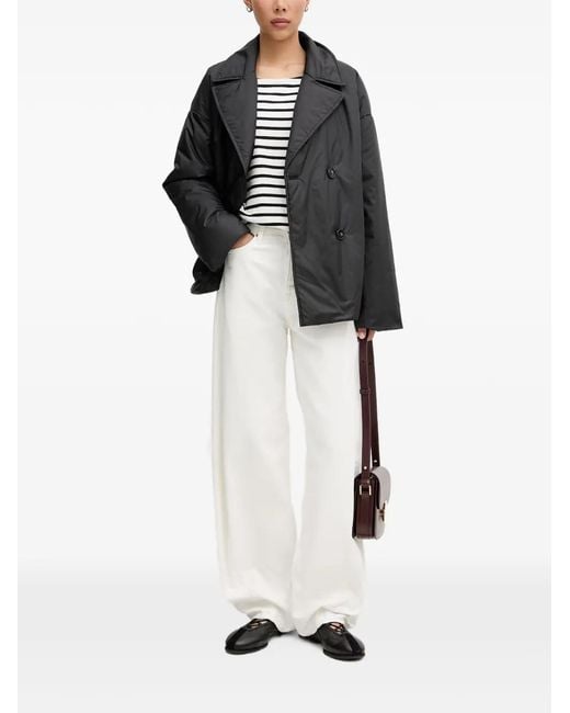 Marc O' Polo Black Double-Breasted Padded Jacket