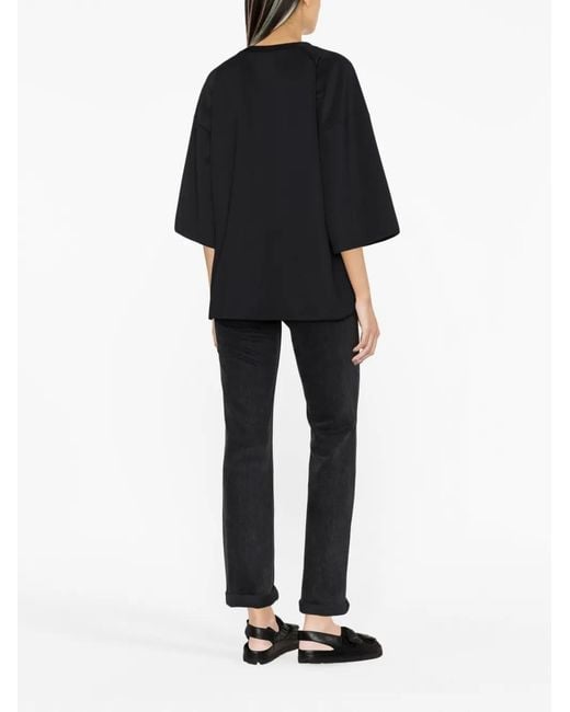 Genny Black Crystal-Embellished Short-Sleeved T-Shirt