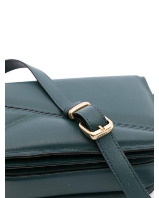 Wandler Blue Medium Oscar Trunk Leather Crossbody Bag