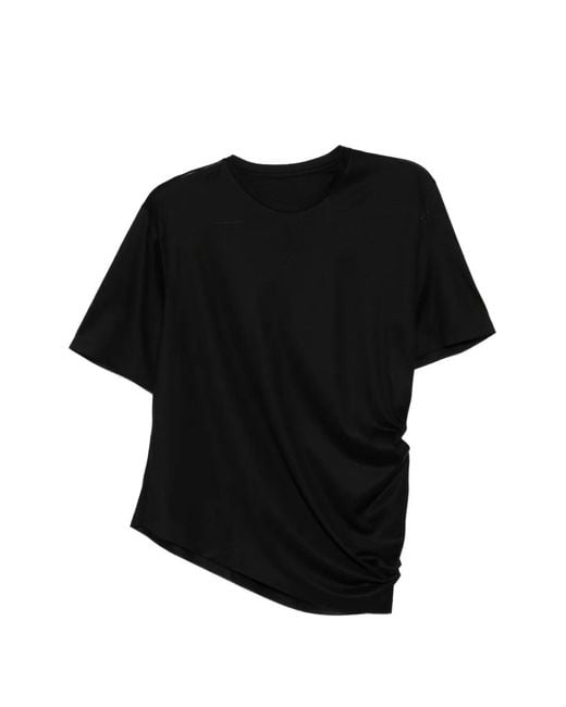 JNBY Black Asymmetric-Hem Oversized T-Shirt