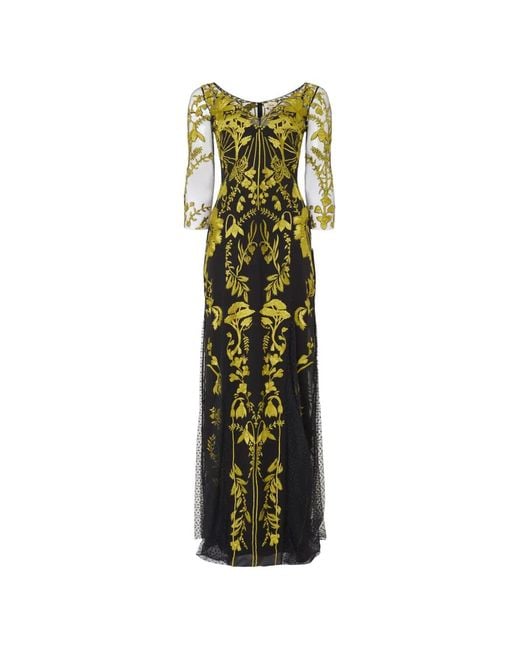 Temperley London Green Robe Longue Thisbe À Col V