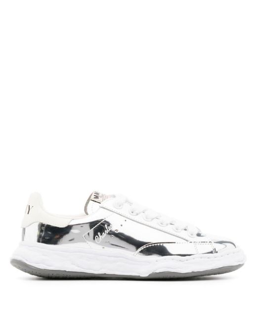 Maison Mihara Yasuhiro White Charles Lace-up Metallic Sneakers