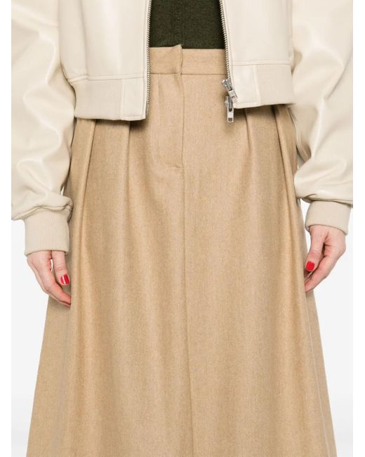 Fabiana Filippi Natural A-Line Midi Skirt