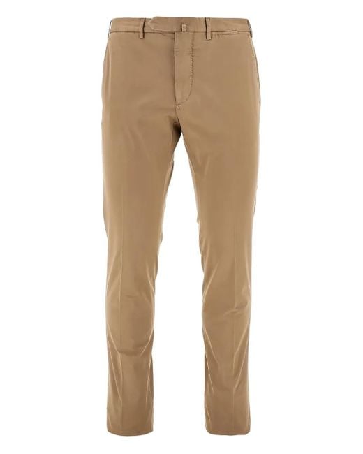 メンズ Santaniello Pressed-crease Trousers Natural