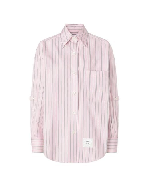 Thom Browne Pink Striped Shirt