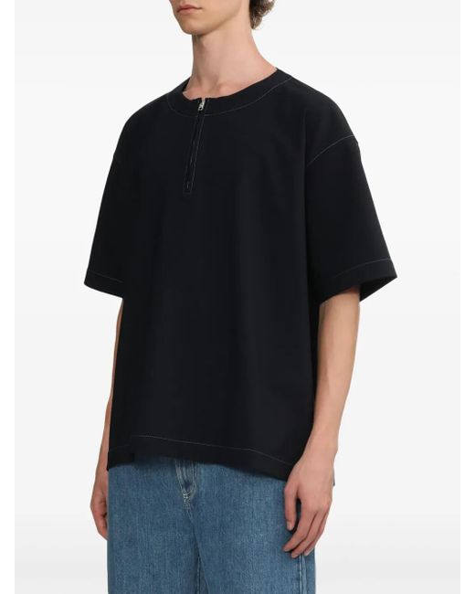 Sunnei Black Logo-Patch T-Shirt