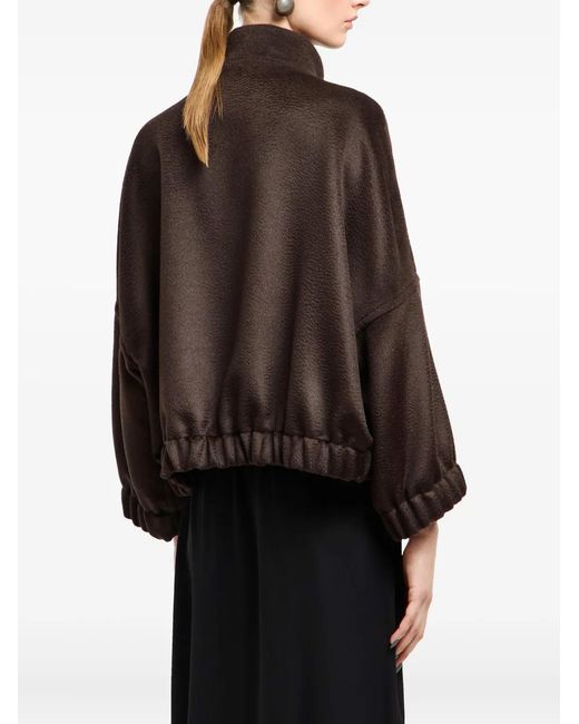 Giorgio Armani Brown High-Neck Jacket