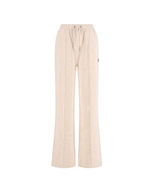 Moncler White Drawstring-Waist Flared Trousers