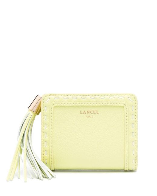 Lancel Yellow Bi-fold Leather Wallet