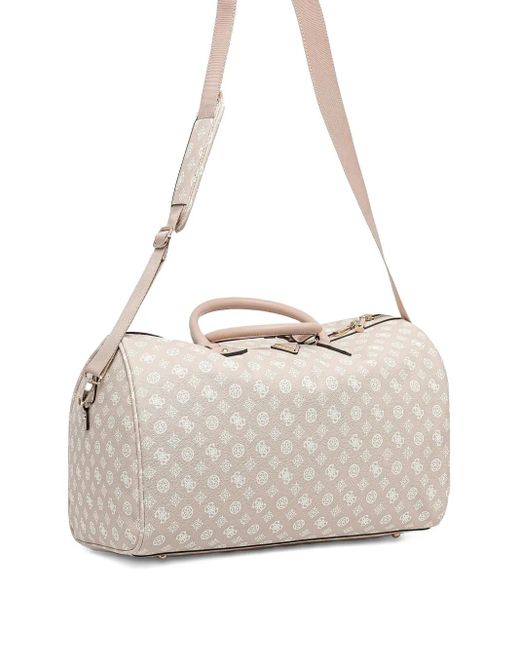 Guess Natural Logo-Print Duffle Bag