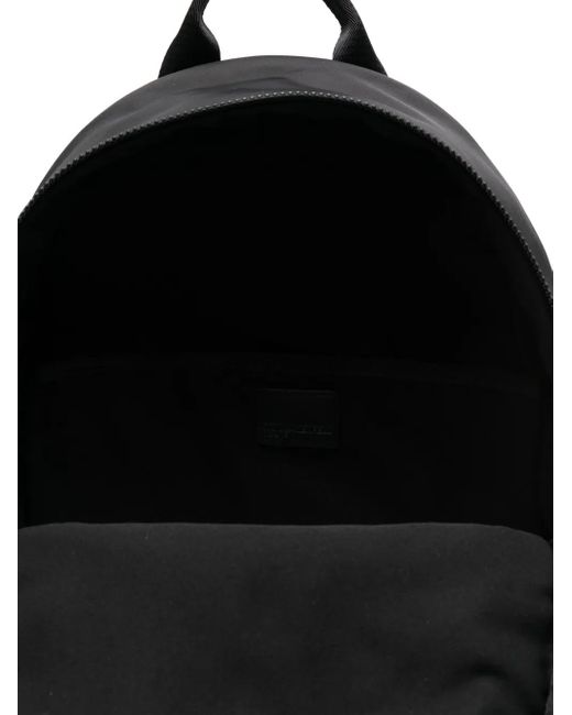Karl Lagerfeld Black Logo-Embossed Backpack for men