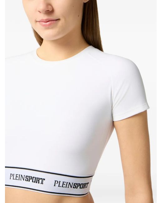 Philipp Plein White Cropped T-Shirt
