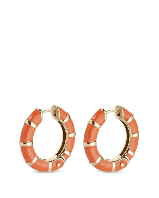 Gas Bijoux Orange Bambou Hoop Earrings