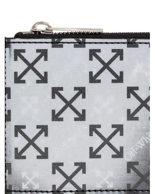 Off-White c/o Virgil Abloh Gray Arrow-Pattern Wallet for men