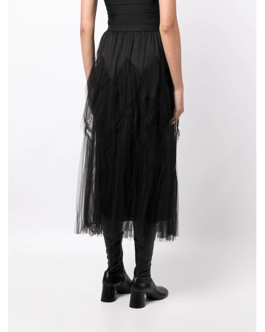 JNBY Black Tulle High-Waist Skirt