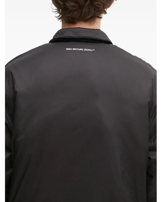 MKI Miyuki-Zoku Black Zip-Up Bomber Jacket for men