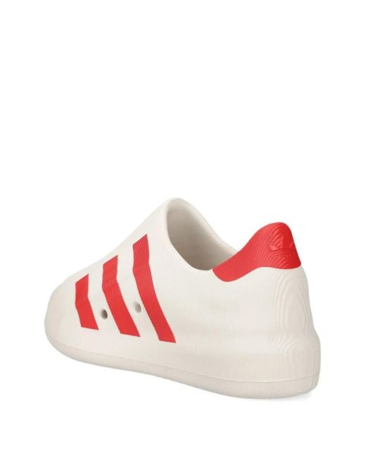 Adidas Pink Adifoam Superstar Three-Stripe Slip-On Sneakers