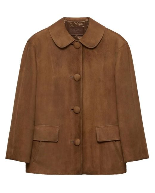 Prada Brown Jacke aus Wildleder