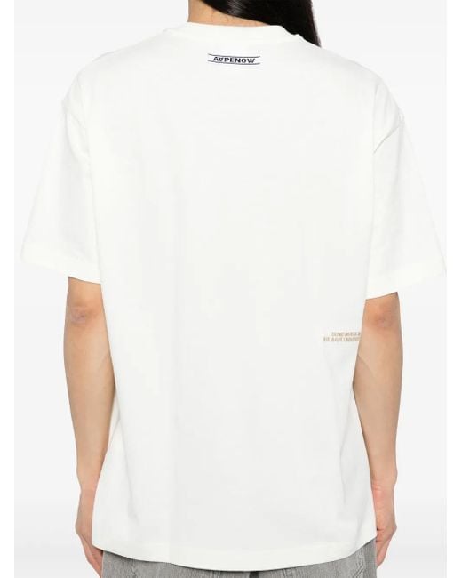 Aape By A Bathing Ape White Logo-Patch T-Shirt for men