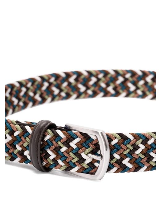 Andersons White Braided Belt for men