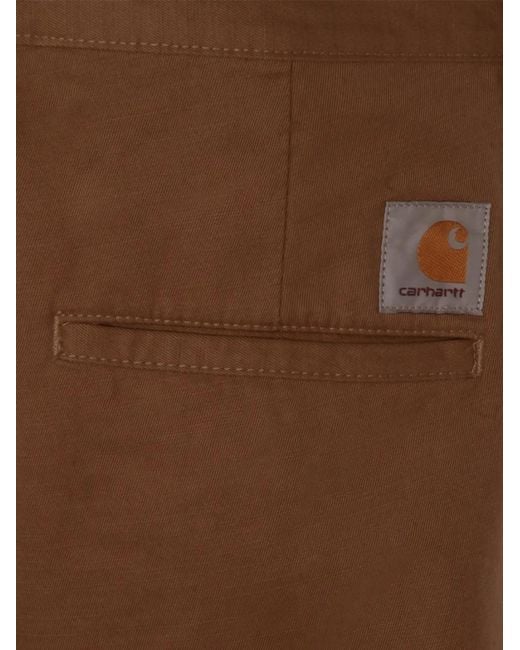 Carhartt Brown Brady Cotton Trousers for men