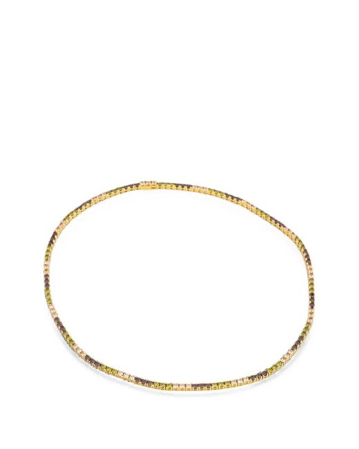 Hatton Labs Metallic Crystal-Embellished Tennis Necklace