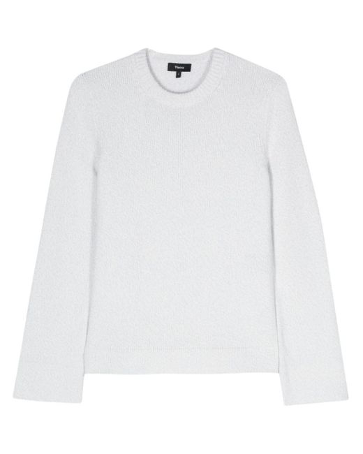 Theory White Pullover aus Boucle