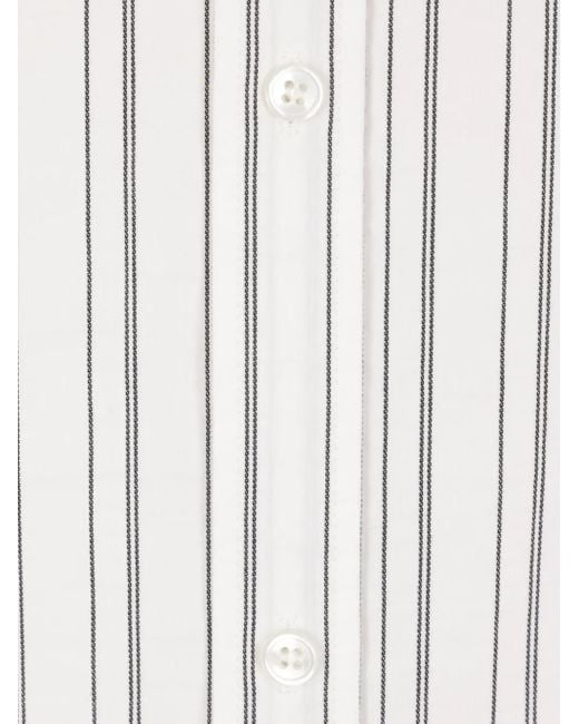 Saint Laurent Gestreept Blouse in het White