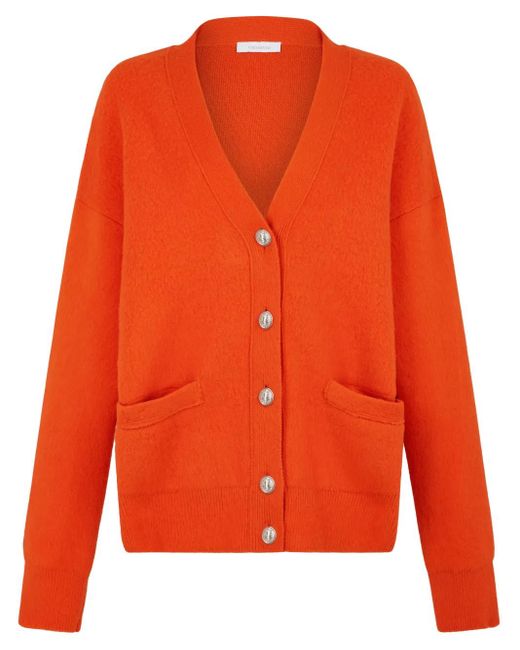 Rabanne Orange Cardigan Oversize En Laine