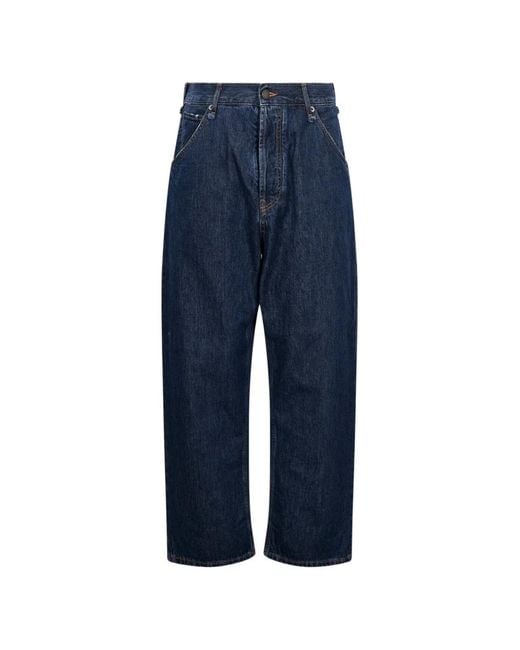 DARKPARK Blue Rivet-Detail Straight-Leg Jeans for men