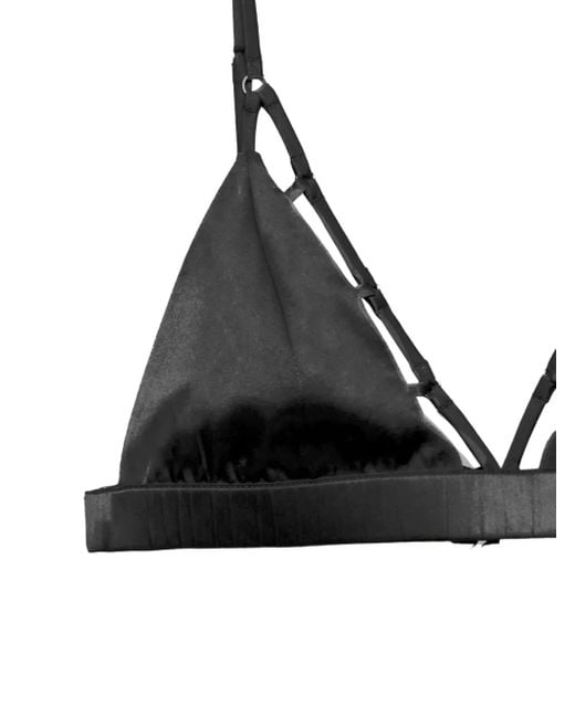Fleur du Mal Black Cage Bra