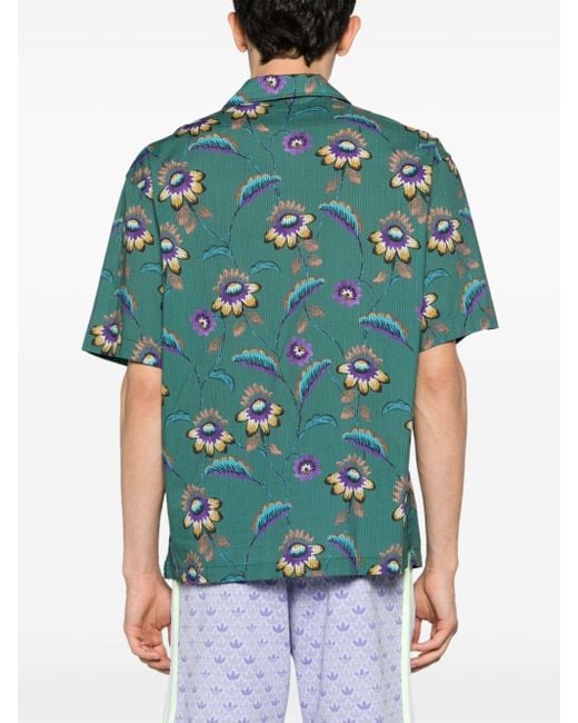 Altea Blue Bart Floral-print Shirt for men