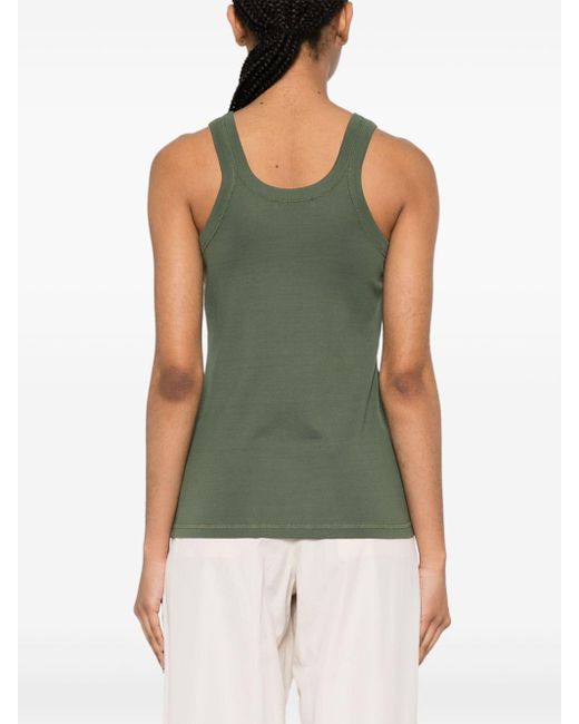 Lemaire Green Ribbed Cotton Top