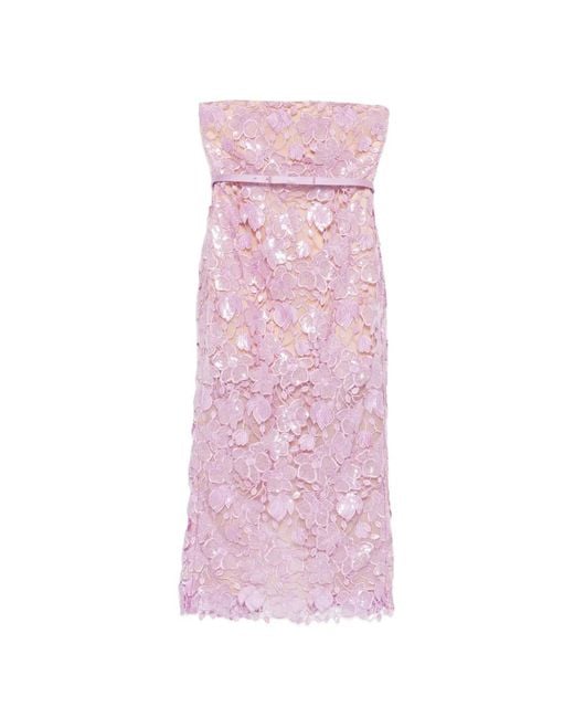 retrofte Women's Pink Rowena Lace Midi Dress - www.rajagirimanappuram.com