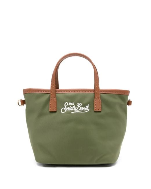 Mc2 Saint Barth Green City Trimmed Tote Bag