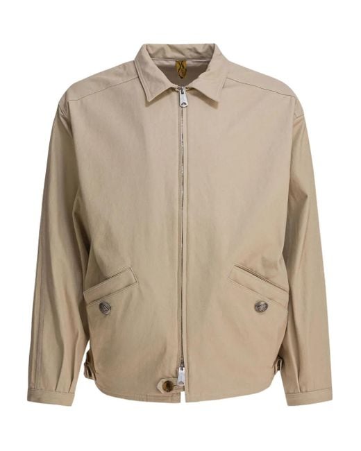 Kapital Natural Zip-Fastening Button-Detail Jacket for men